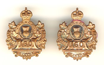 160th Bruce Battalion Collar Badge